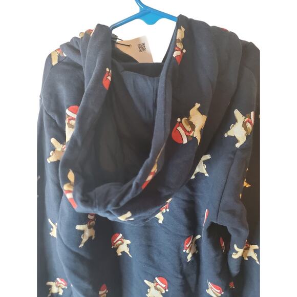 Denim + Flower Santa Pug Hooded Sweatshirt, NWT, Size 11/12 - Picture 4 of 6